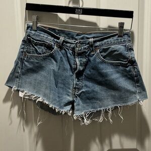 Levi's Distressed Denim Cutoff Shorts